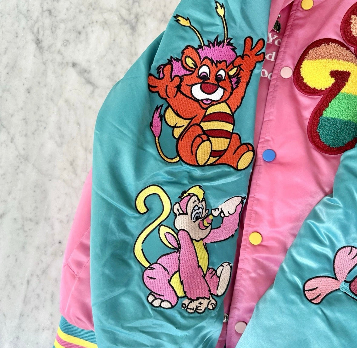 Bull Airs Wuzzles Premium Satin Bomber Jacket Size Small