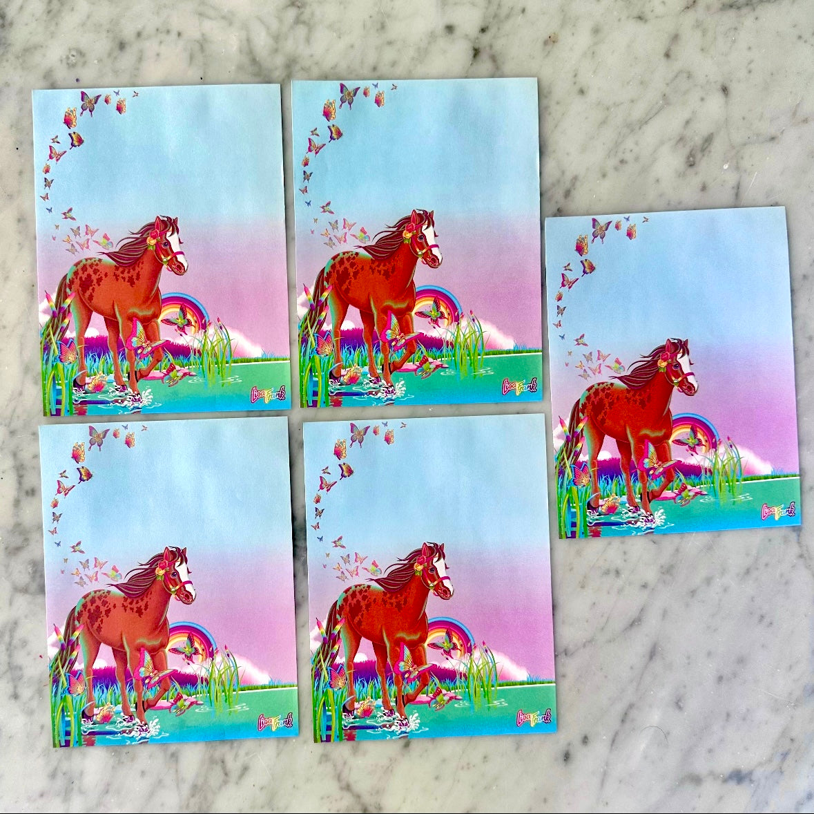 90’s Lisa Frank Rainbow Chaser Stationary, 5 Sheets