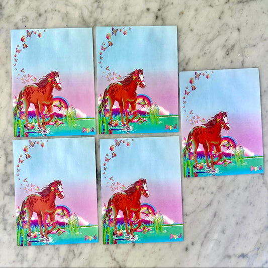 90’s Lisa Frank Rainbow Chaser Stationary, 5 Sheets