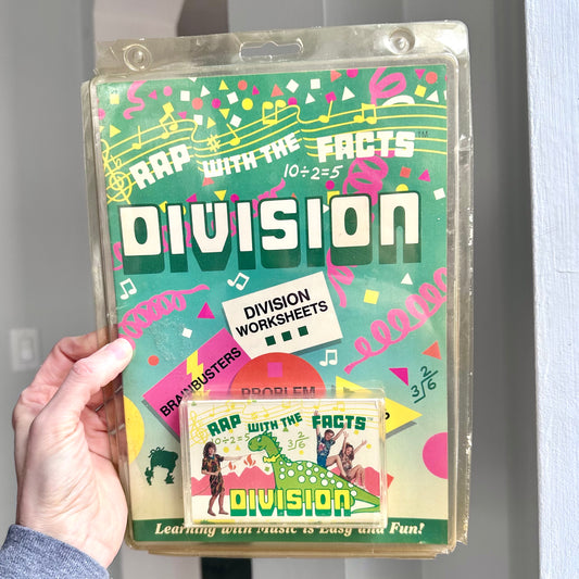 1993 Rap with the Facts Division Cassette and Worksheet