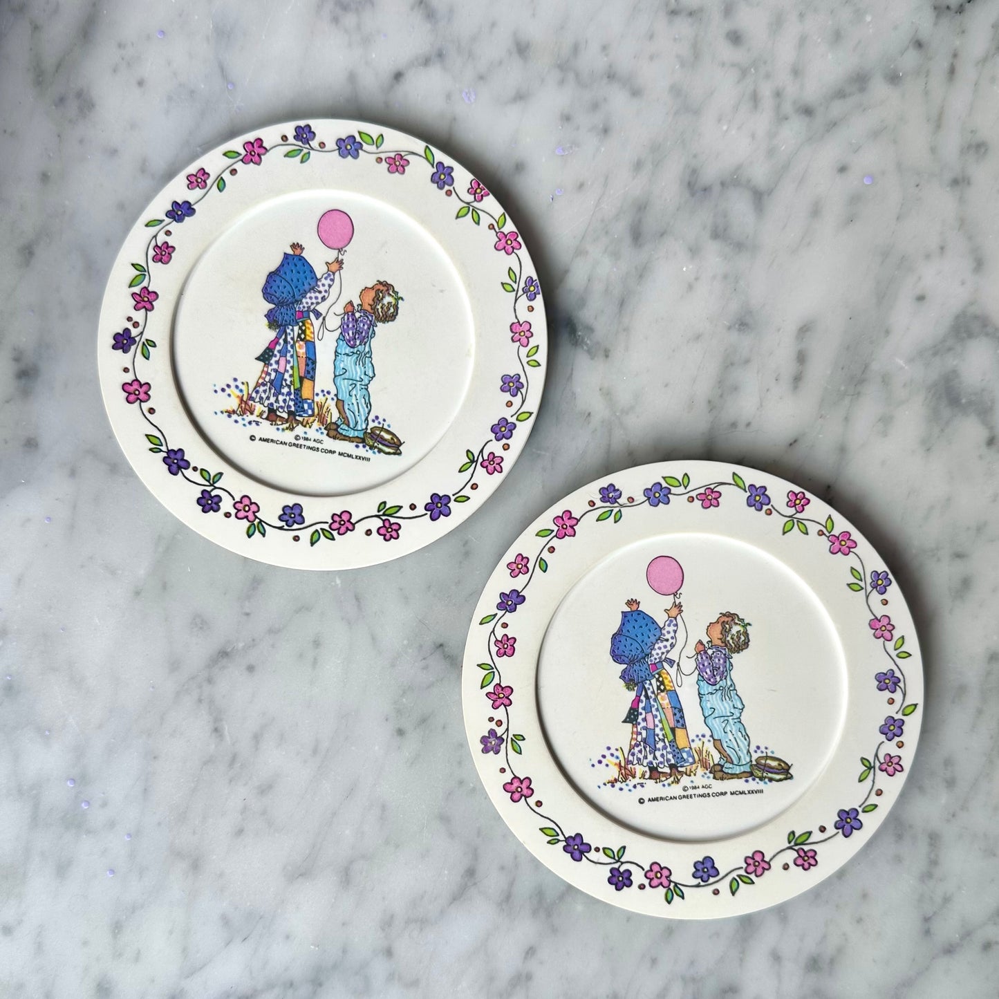 1984 Holly Hobbie Plate Set