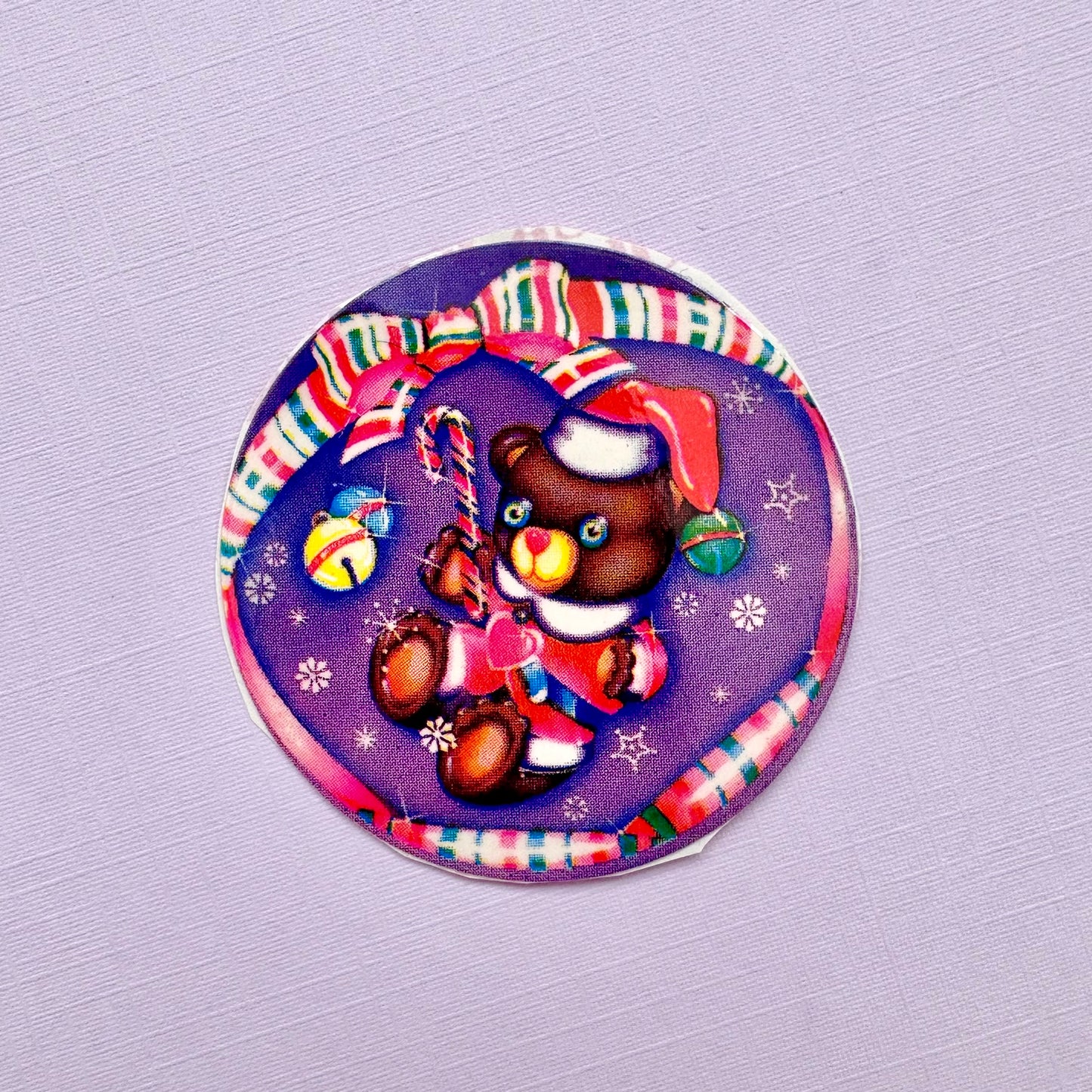 1982 Lisa Frank Holiday Bear Sticker