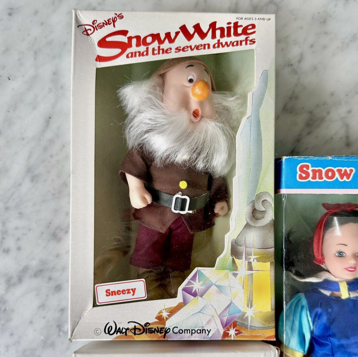 80’s Bikin Disney Snow White and the Seven Dwarfs Complete Doll Set