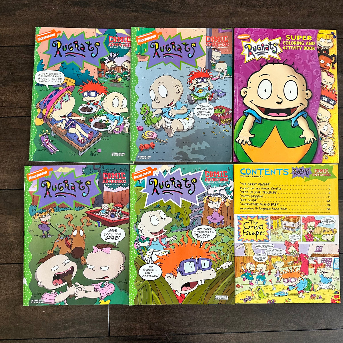 90’s Rugrats Comic and Coloring Book Lot