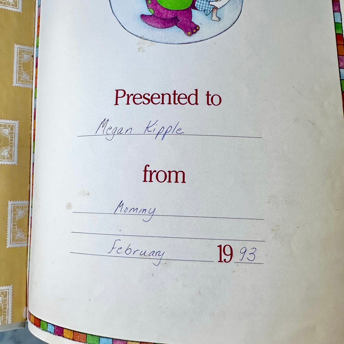 1993 Barney “Just Imagine” Book