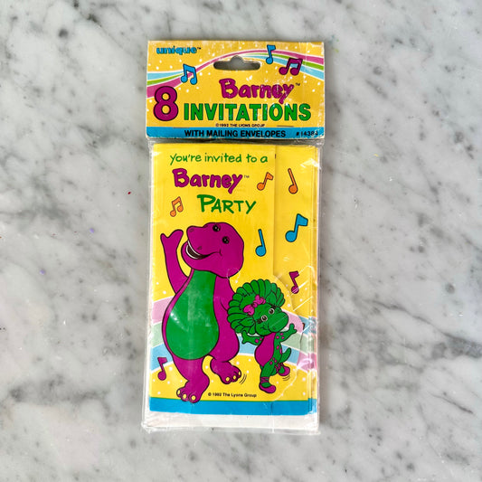 1992 Barney Party Invitations