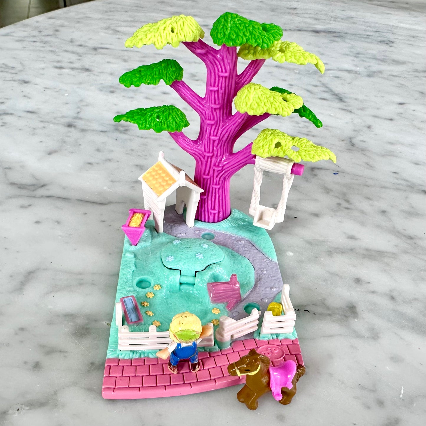 1994 Polly Pocket Oak Tree Garden 100% Complete