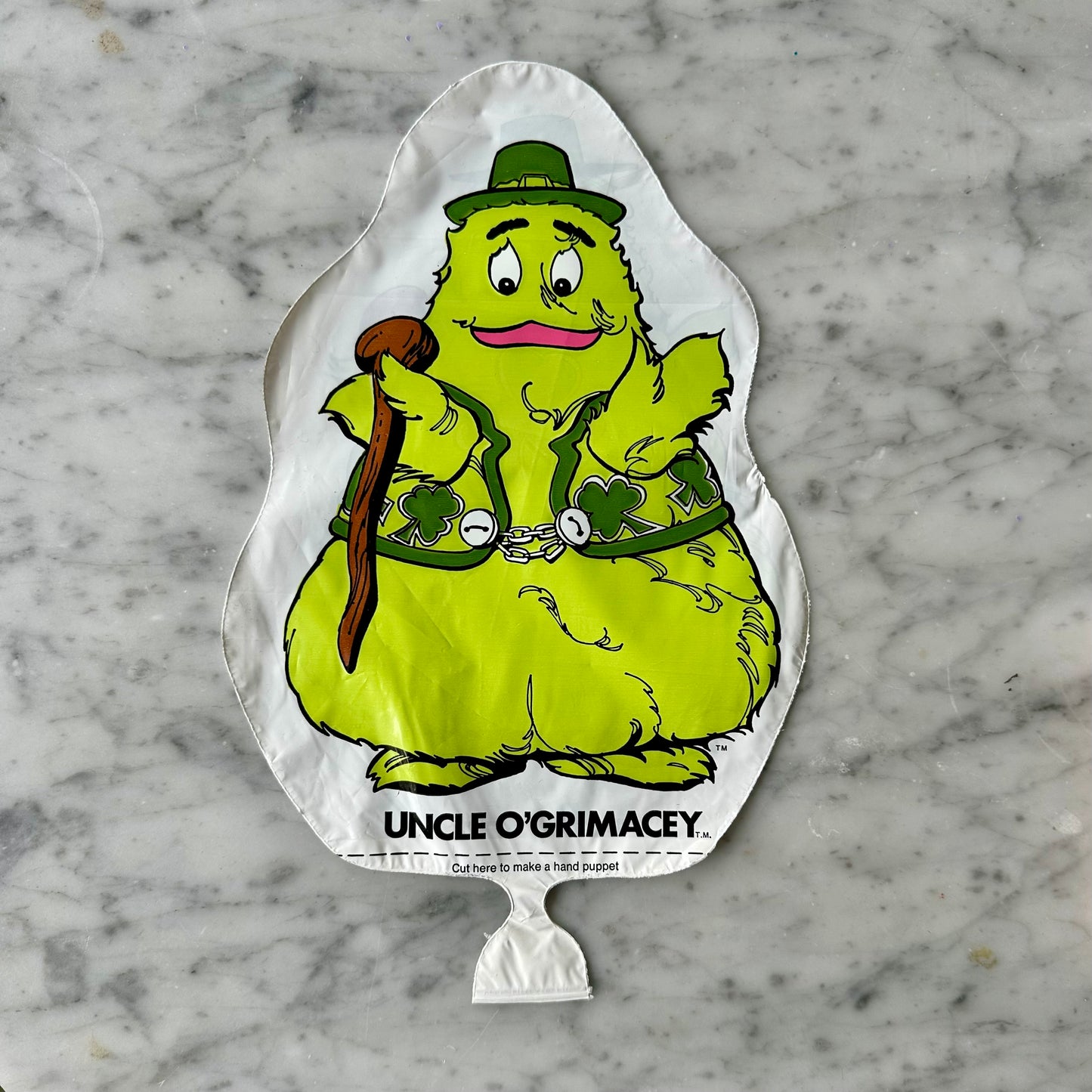 1977 McDonald's UNCLE O'GRIMACEY Plastic Hand Puppet