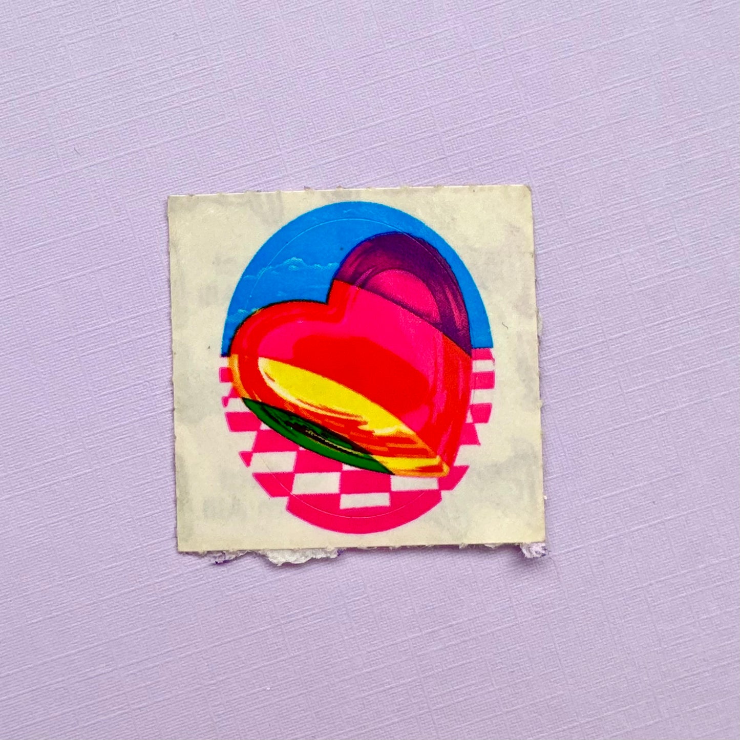 80’s Lisa Frank Rainbow Heart Sticker