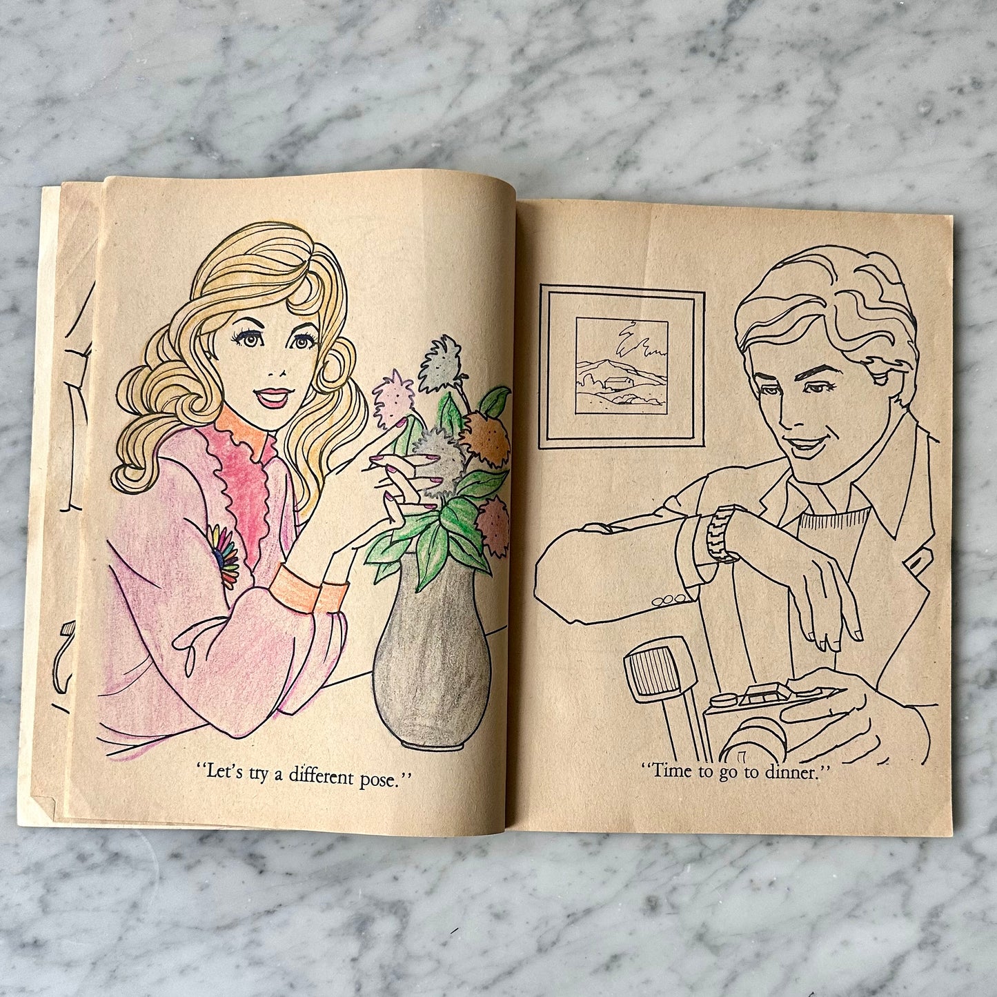 1982 Golden Dream Barbie Coloring Book, Please Read!