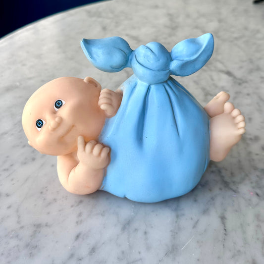 1983 Cabbage Patch Kid Blue Rubber Baby Doll Bank