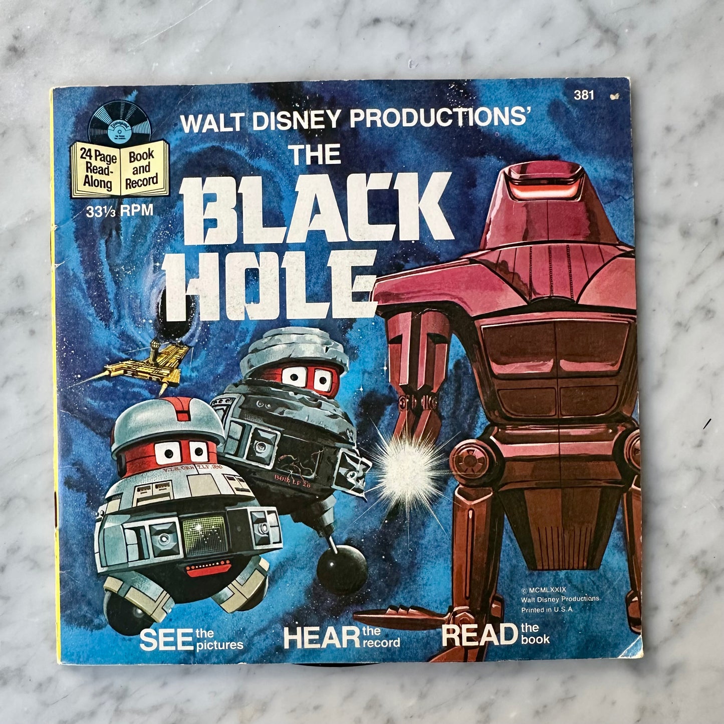 1979 Disney The Black Hole Book & Record