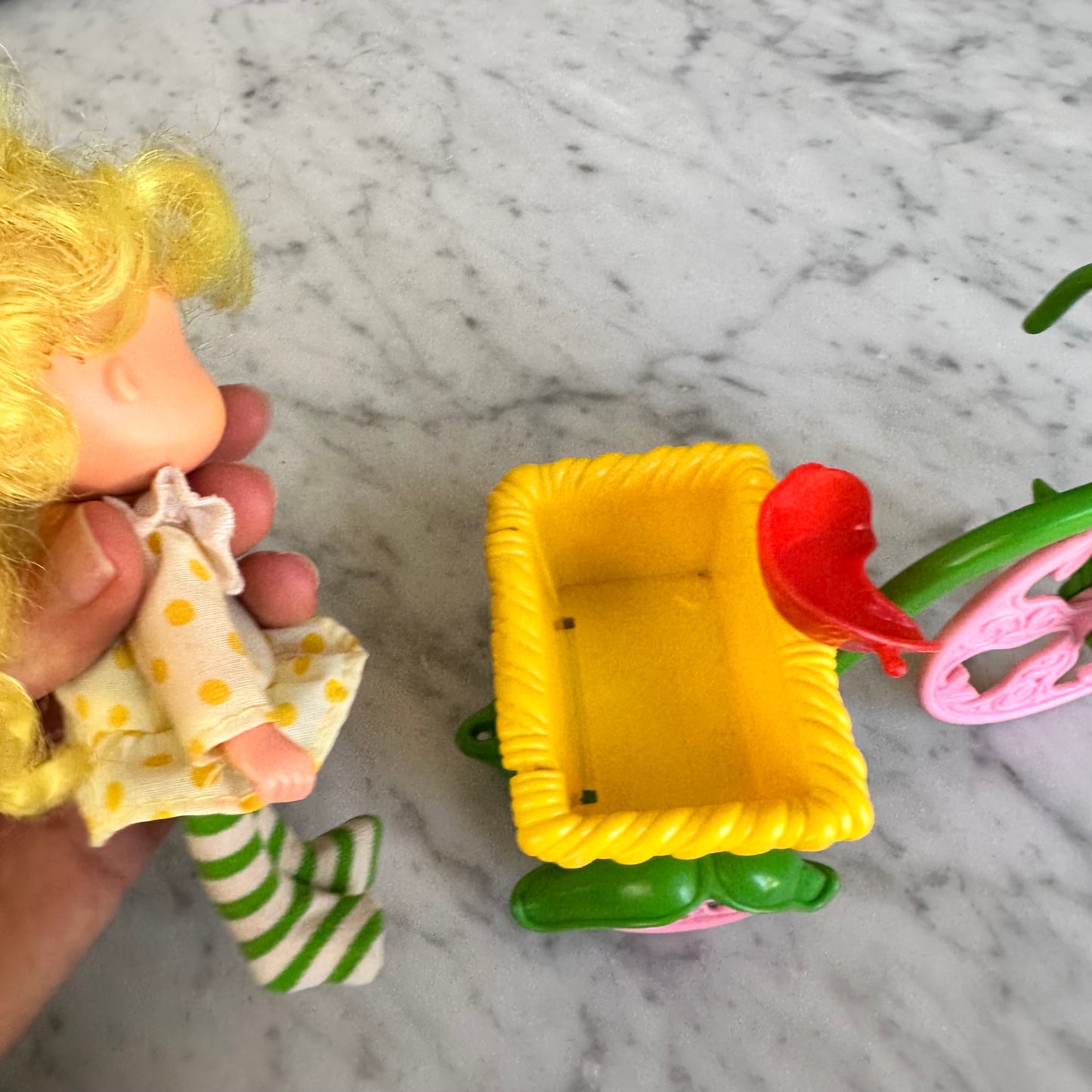 1982 Strawberry Shortcake "Berry Cycle" and Lemon Meringue Doll