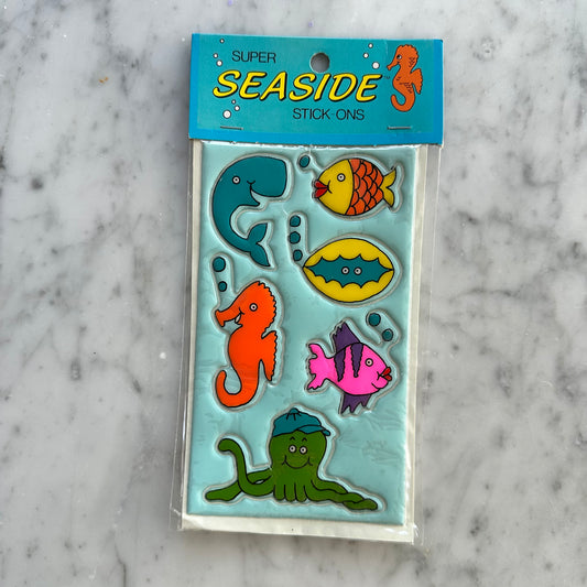 Vintage Russ Seaside Puffy Stickers