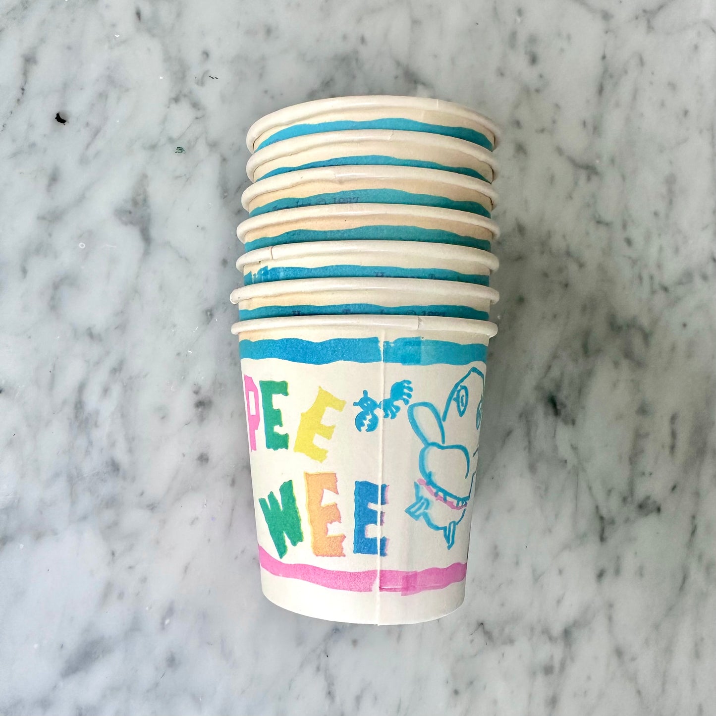 1987 Pee Wee Party Cups Set of 7