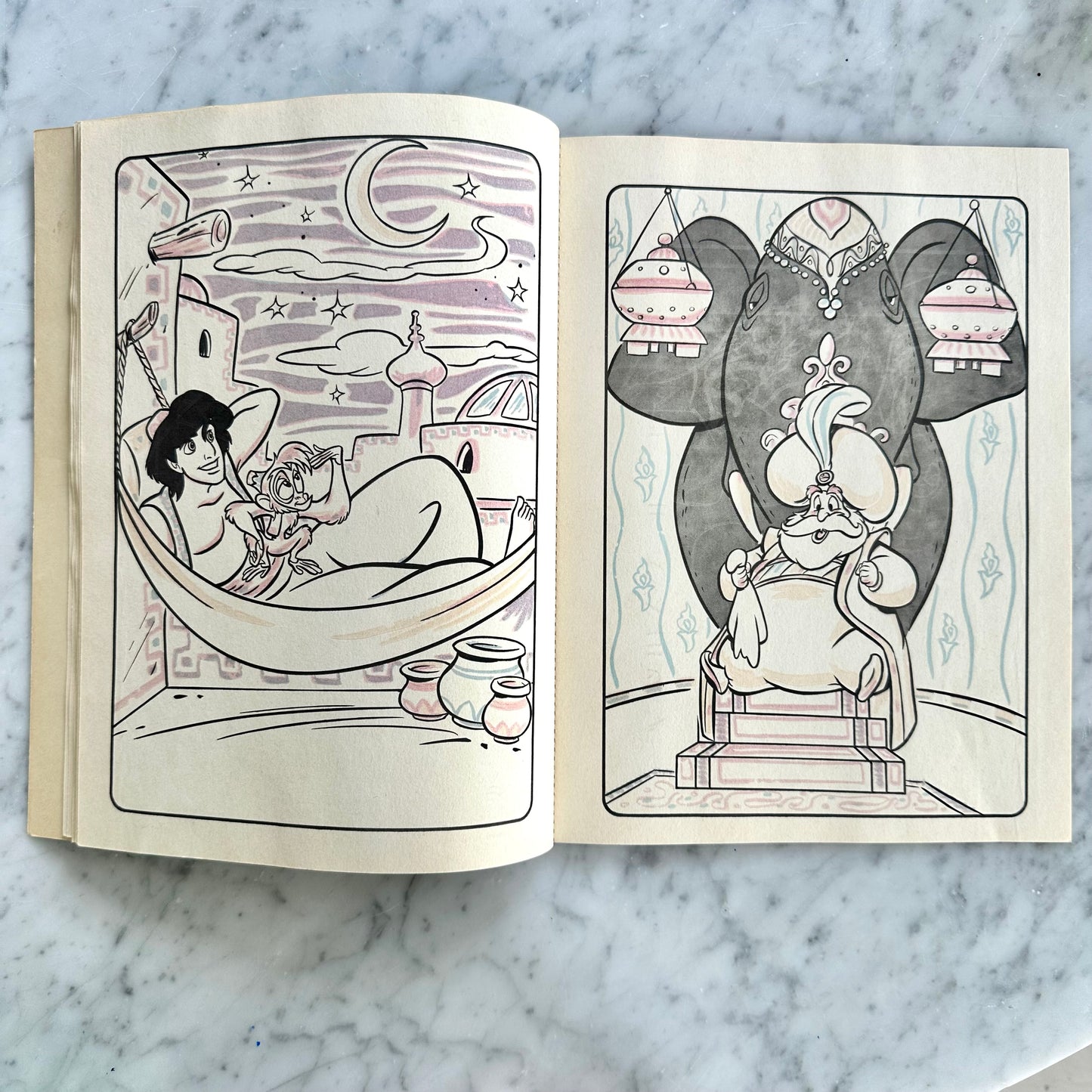 90’s Aladdin Paint With Water Book