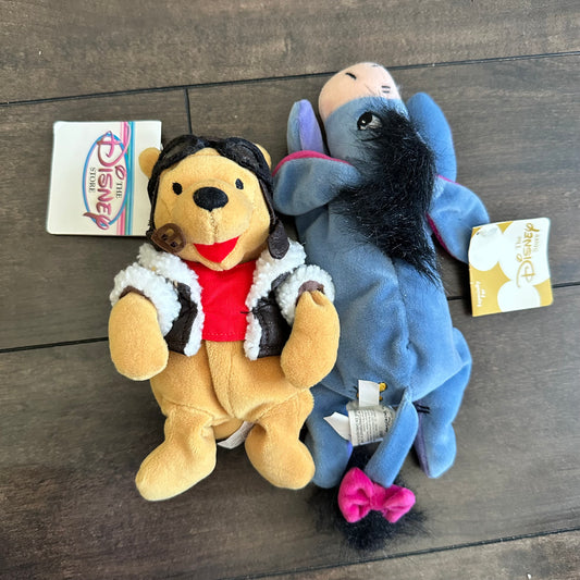 Vintage Winnie the Pooh and Eeyore Beanies