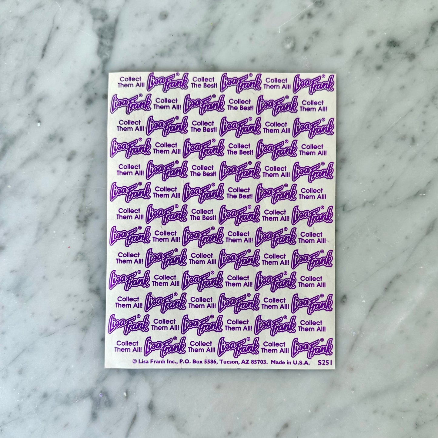 1990’s Lisa Frank Banana Sticker Sheet