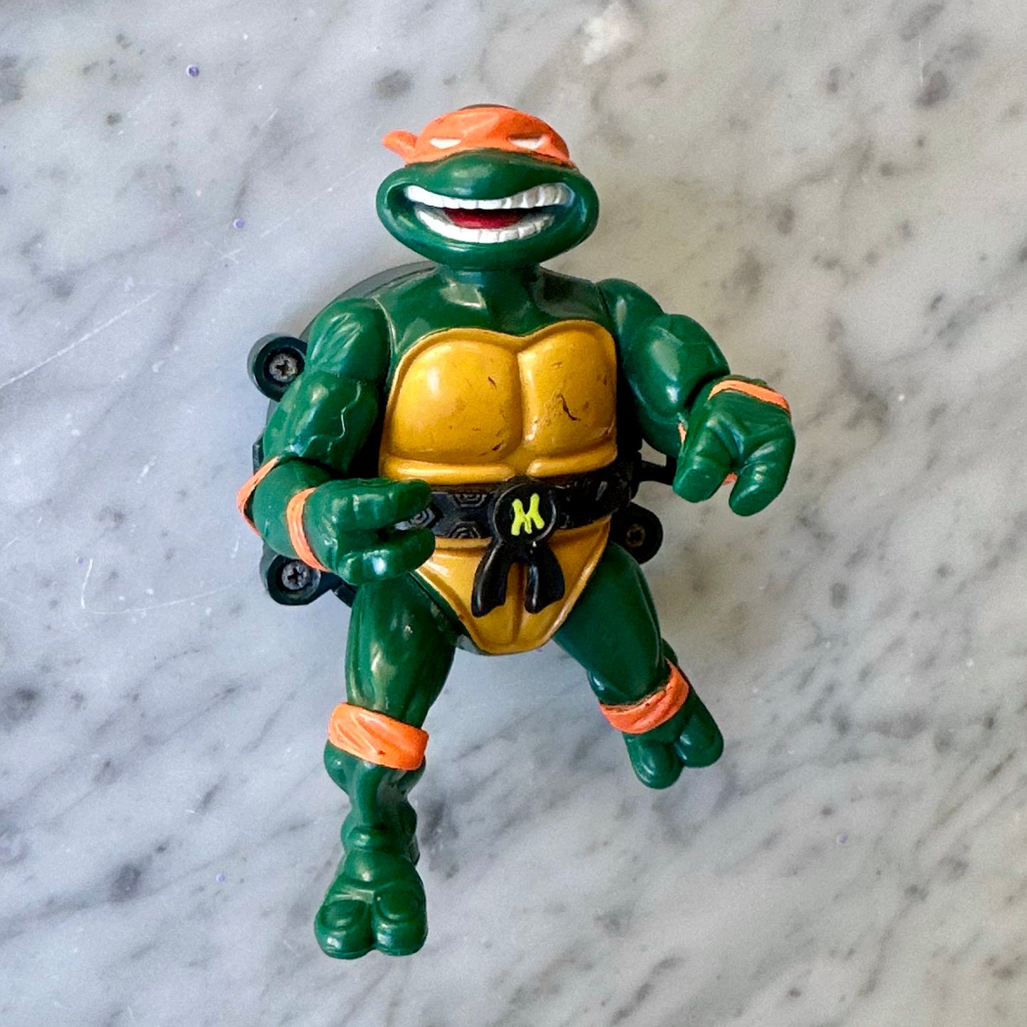 1991 TMNT Michaelangelo City Sewer Shell Action Figure