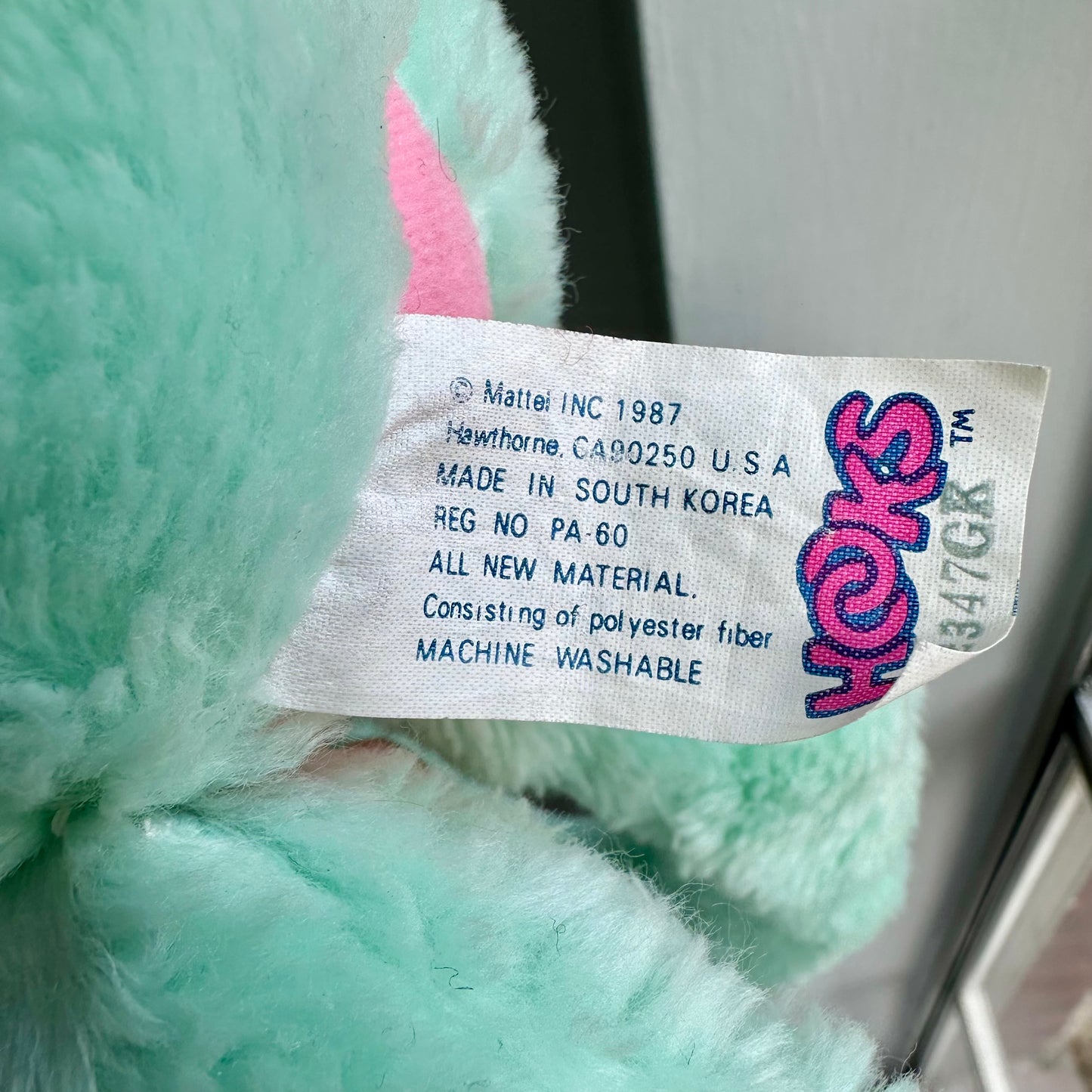 1987 Mattel Hooks Plush