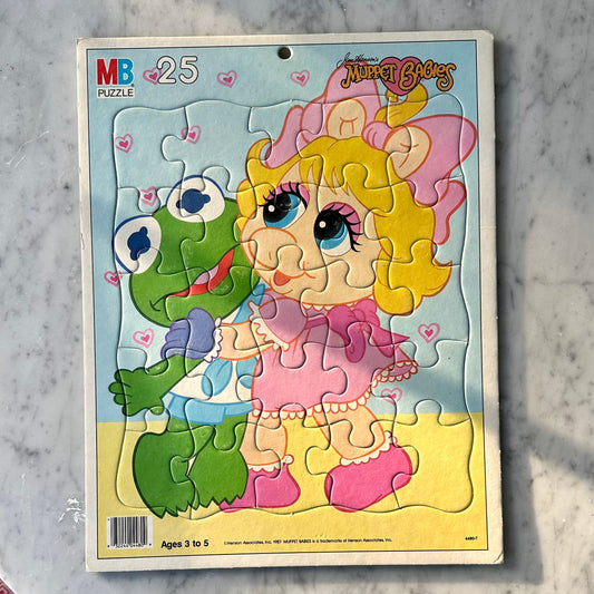 1987 Disney’s Muppet Babies Kermit & Miss Piggy Puzzle