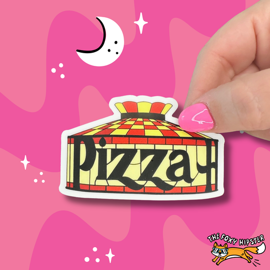 Pizza Chandelier Nostalgic Vinyl Sticker