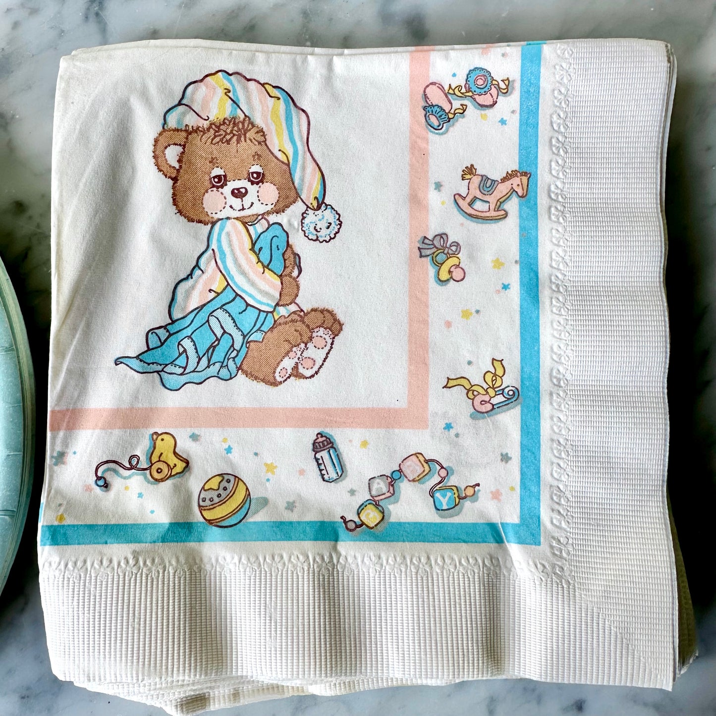 1985 Teddy Beddy Bear Plates and Napkins