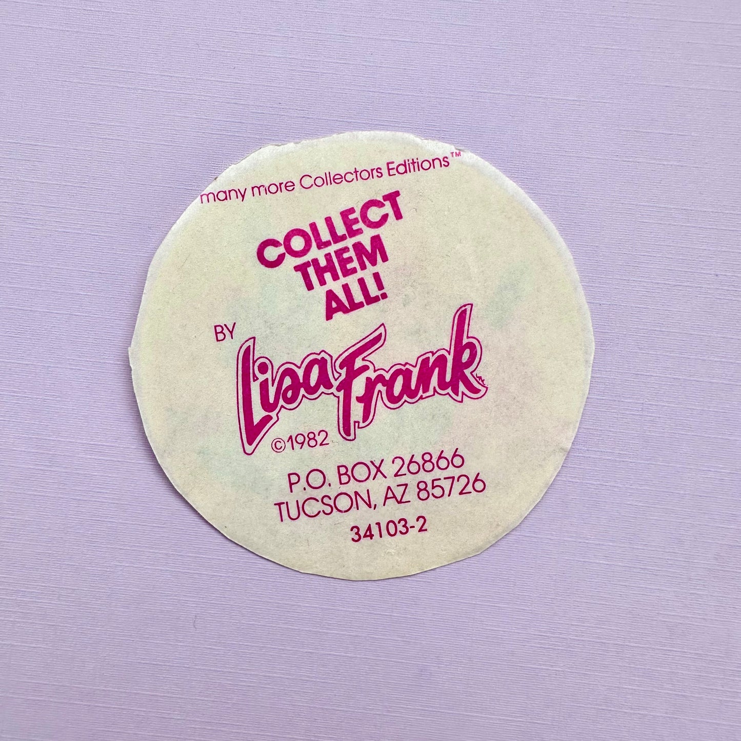 1982 Lisa Frank Crayon Bunnies Sticker