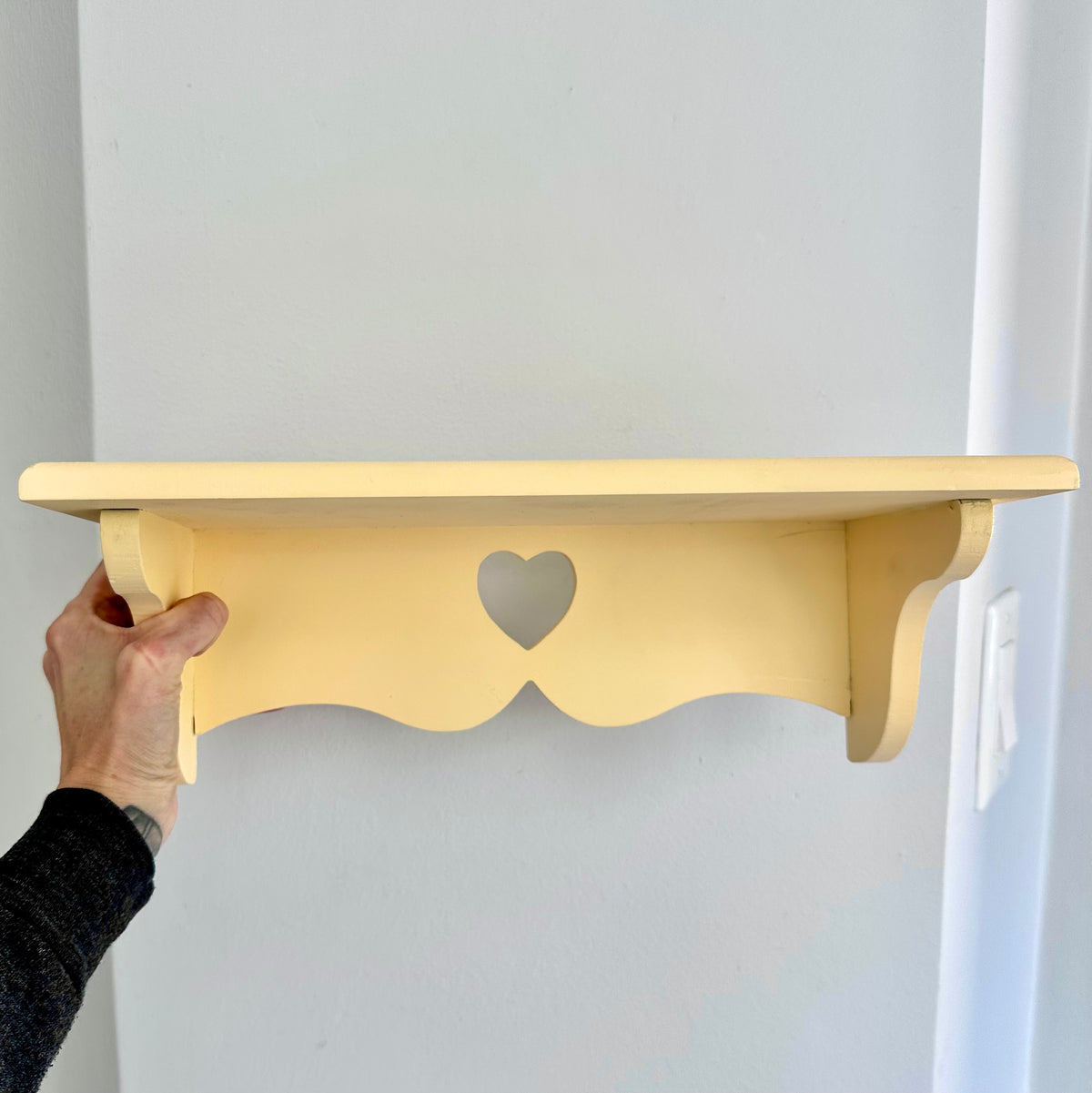 Vintage Wooden Heart Shelf