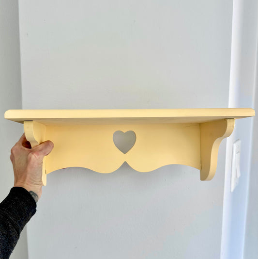 Vintage Wooden Heart Shelf