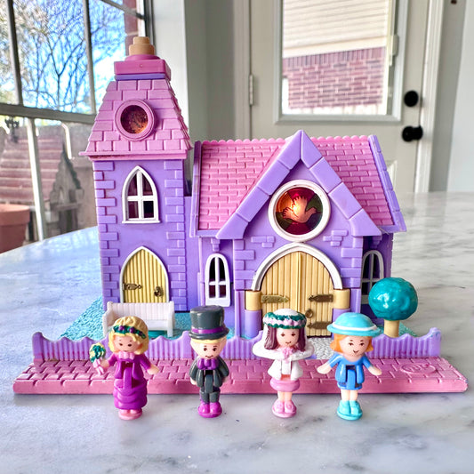 1993 Polly Pocket Pollyville Light Up Wedding Chapel