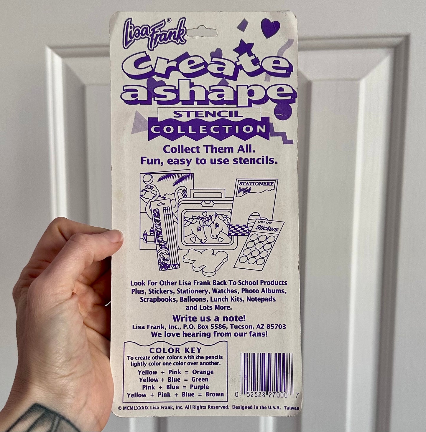 1990’s Lisa Frank Create A Shape Stencil