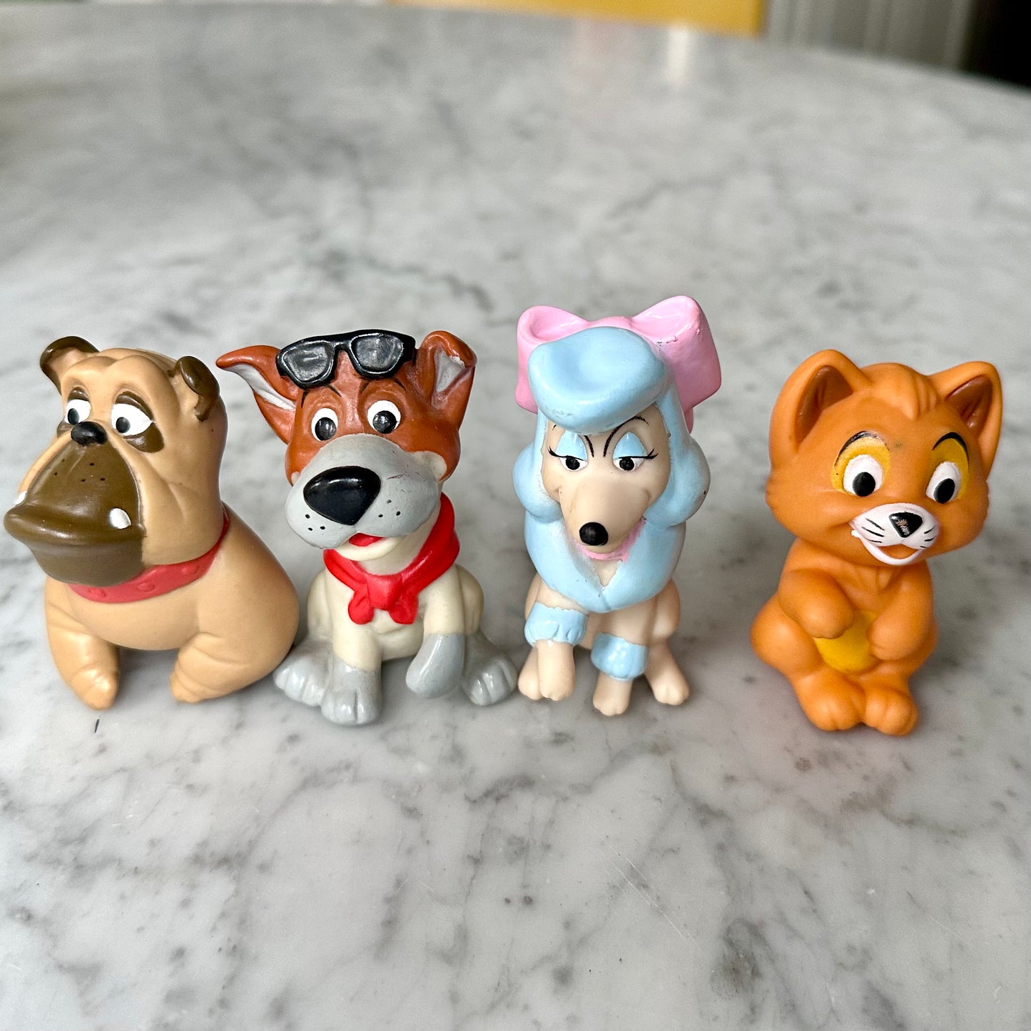 1988 Happy Meal Oliver and Company Complete Set of 4 Finger Puppets