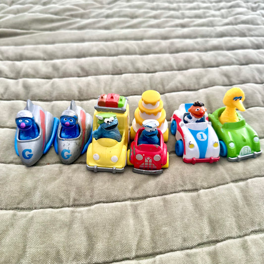 1983 Sesame Street Die Cast Toy Car Lot