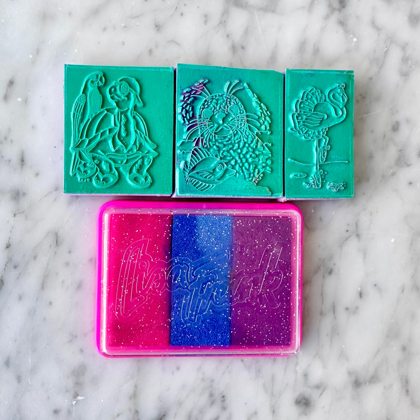 90’s Lisa Frank Stamps and Stamp Pad