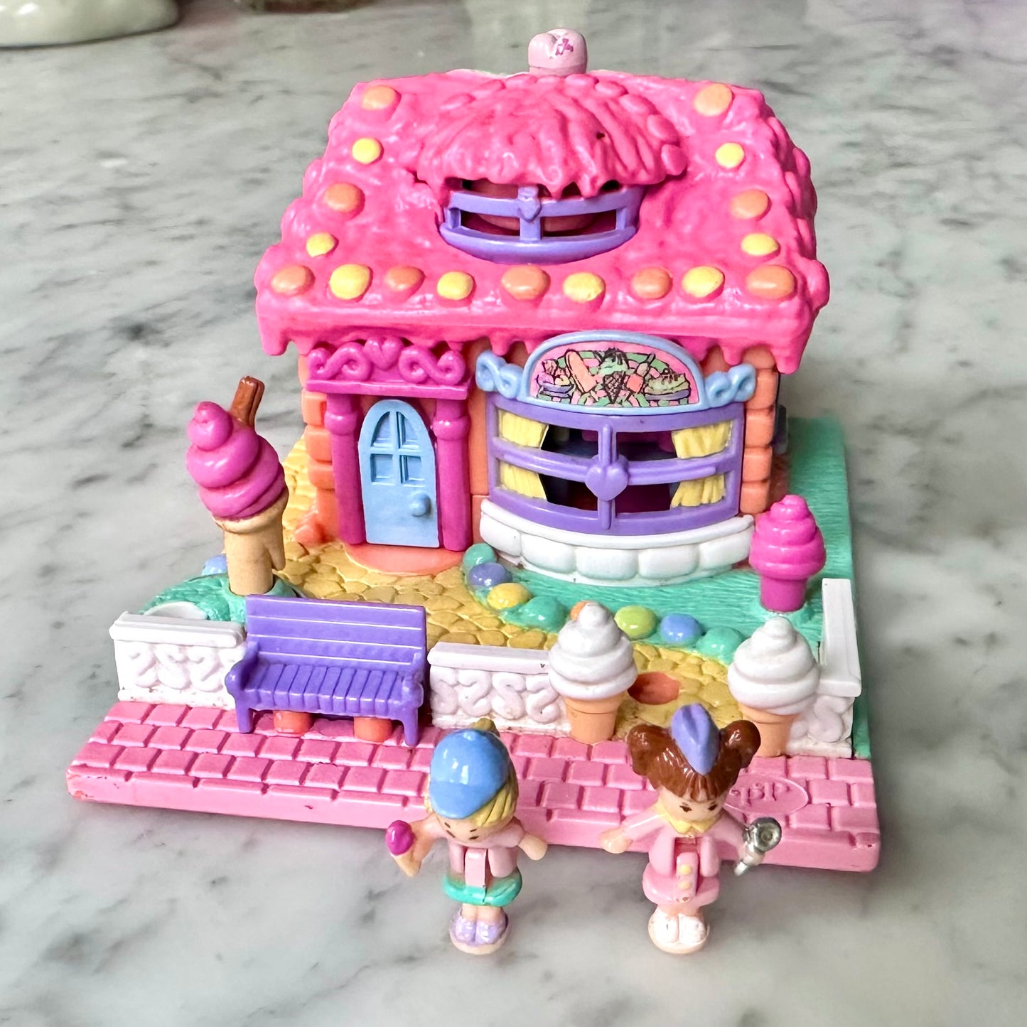 1995 Polly Pocket Ice Cream Parlor Complete