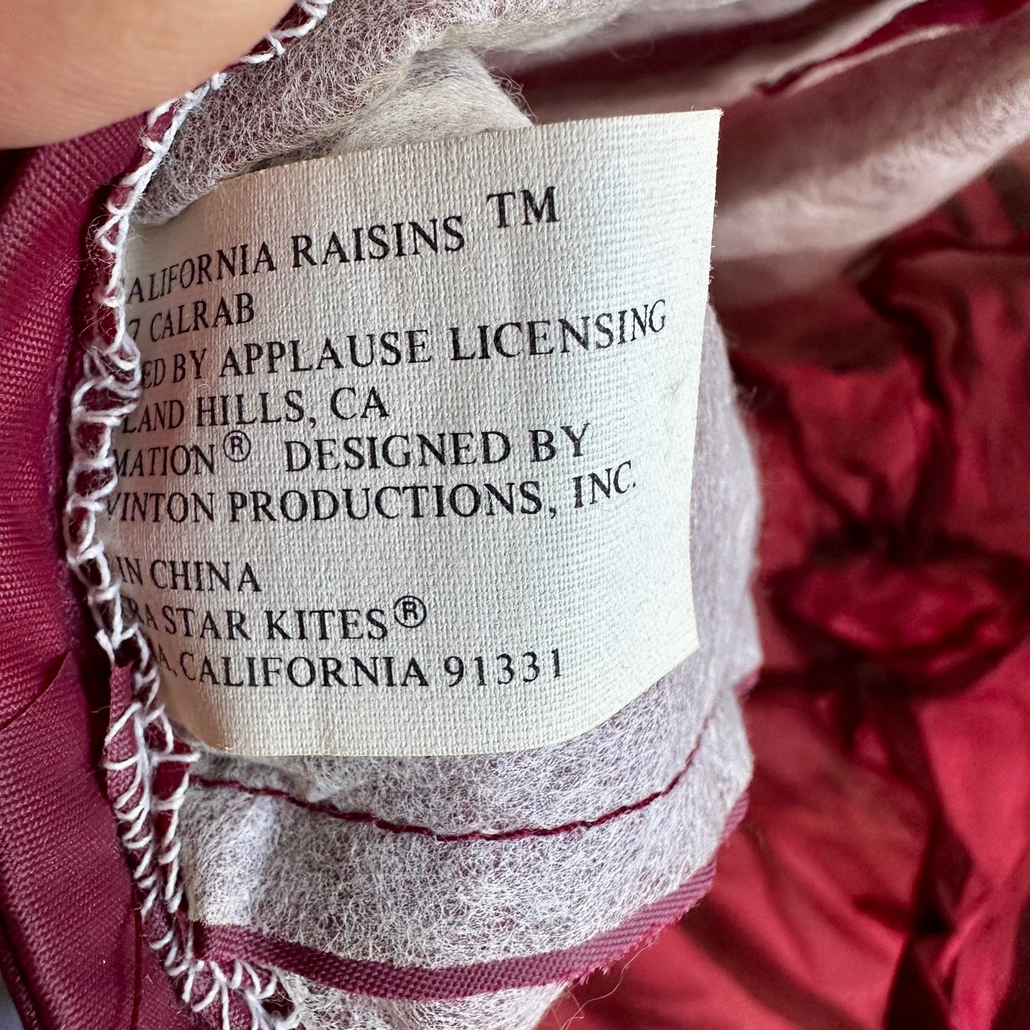 1989 California Raisins Windsock