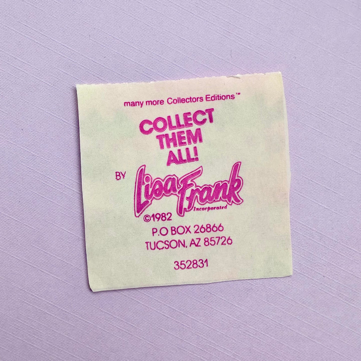 1982 Lisa Frank Candy Train Sticker