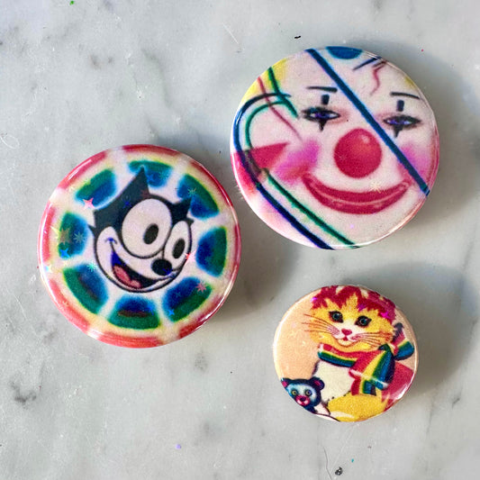 80’s Lisa Frank Button Set