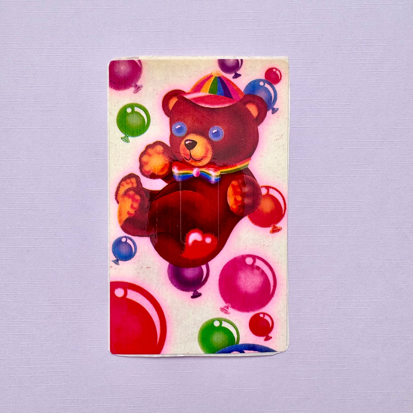 1983 Lisa Frank Teddy Bear Light Switch Cover Sticker