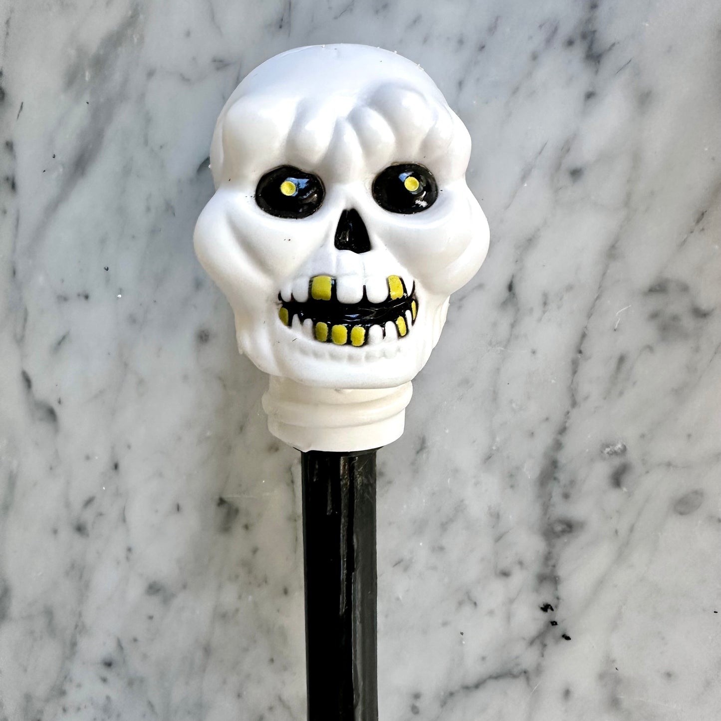 1989 Blow Mold Light Up Skull Candelabra