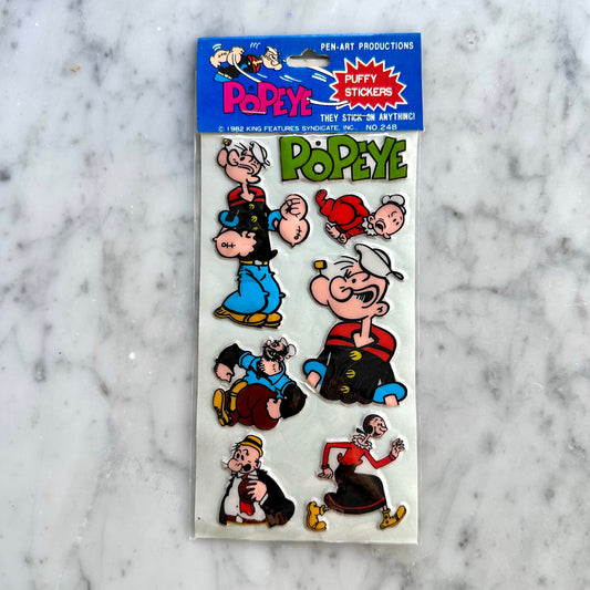Vintage Popeye Puffy Stickers