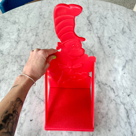 80’s Dr. Seuss Cat in The Hat Plastic Book Shelf