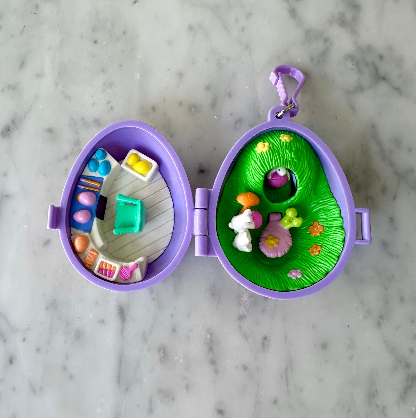 2001 Polly Pocket Lavender Easter Egg