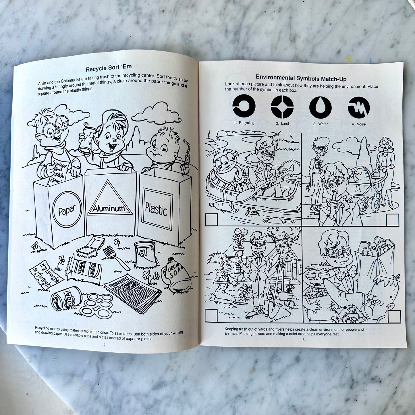 1990 Kid Ecology Color/Activity Book-Geoffrey’s Secret Word Game