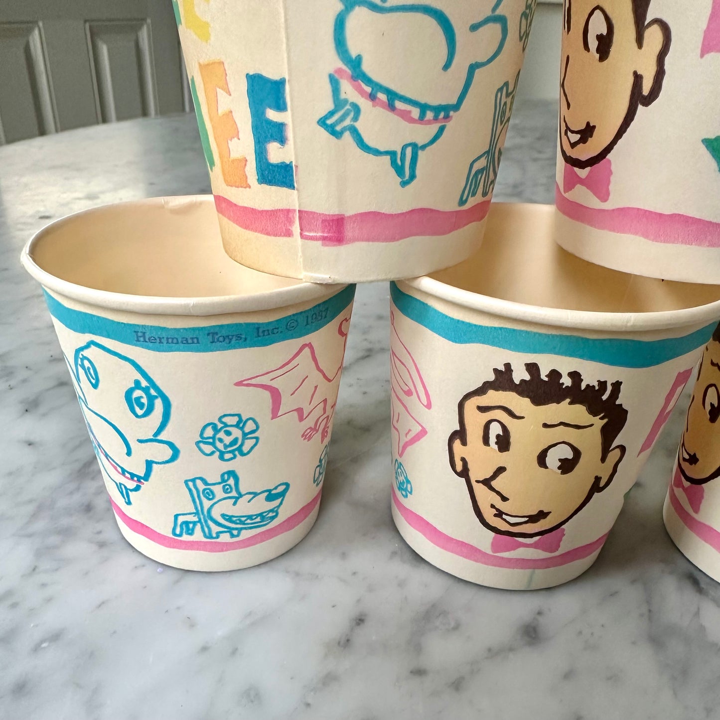 1987 Pee Wee Party Cups Set of 7