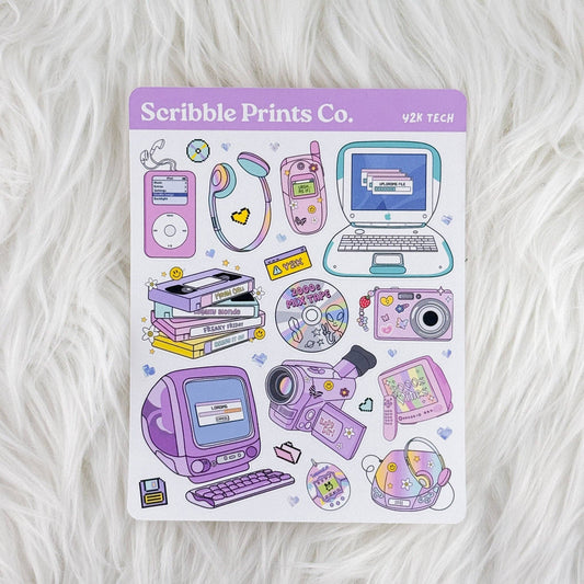 Y2K Tech – Deco // Matte Journal Stickers