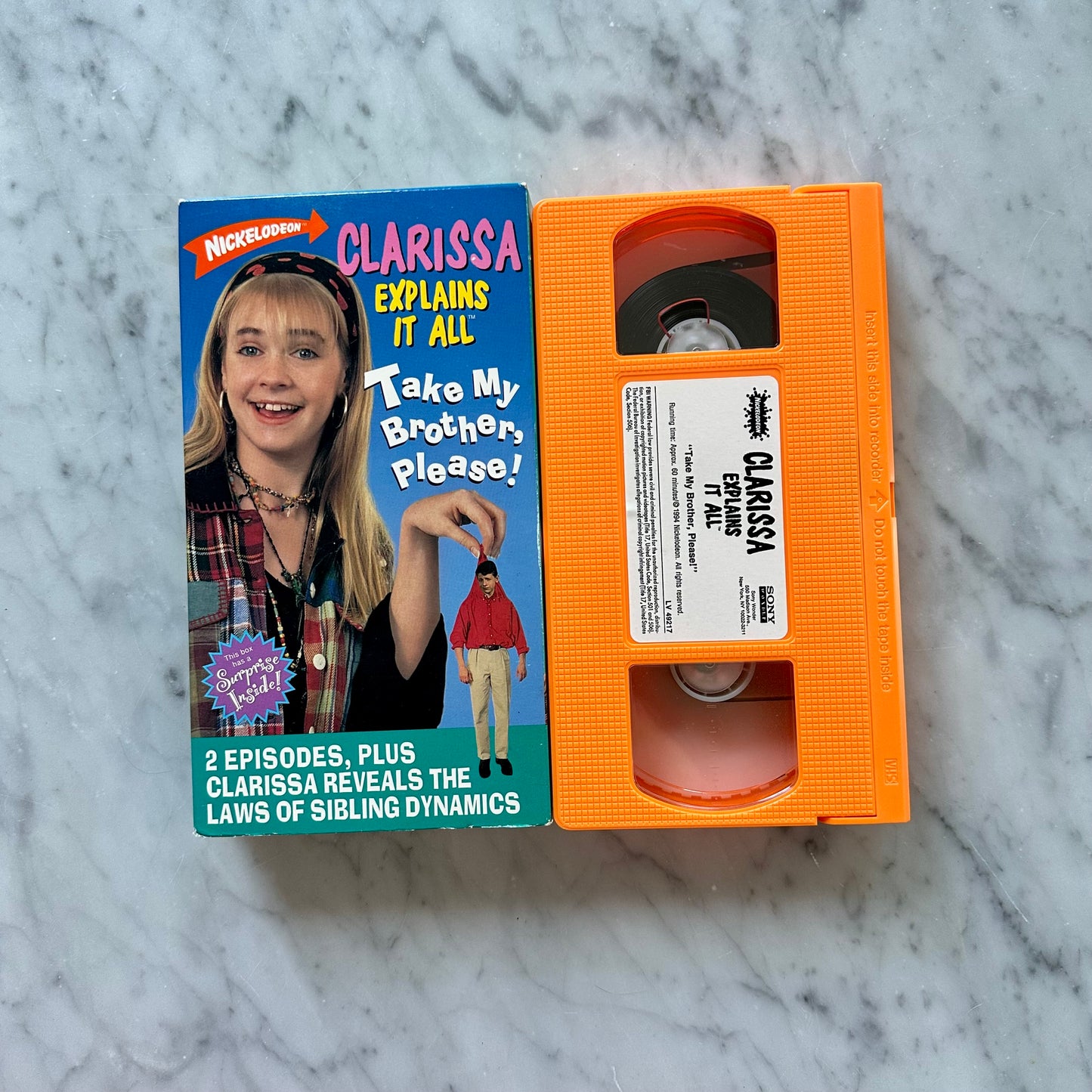 1994 Nickelodeon Clarissa Explains it All “Take My Brother Please!” VHS