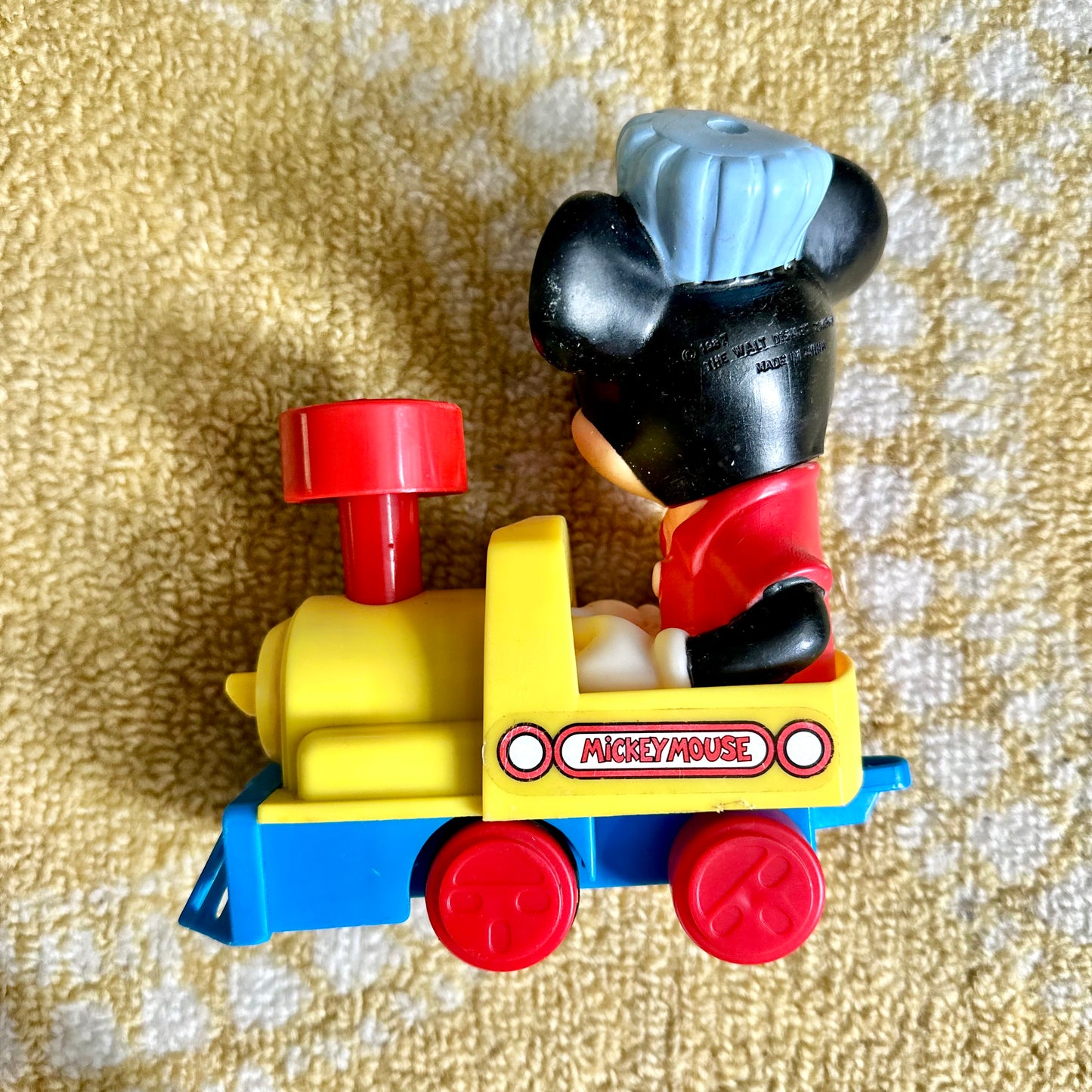 1987 Mickey Mouse Engineer Train Toy