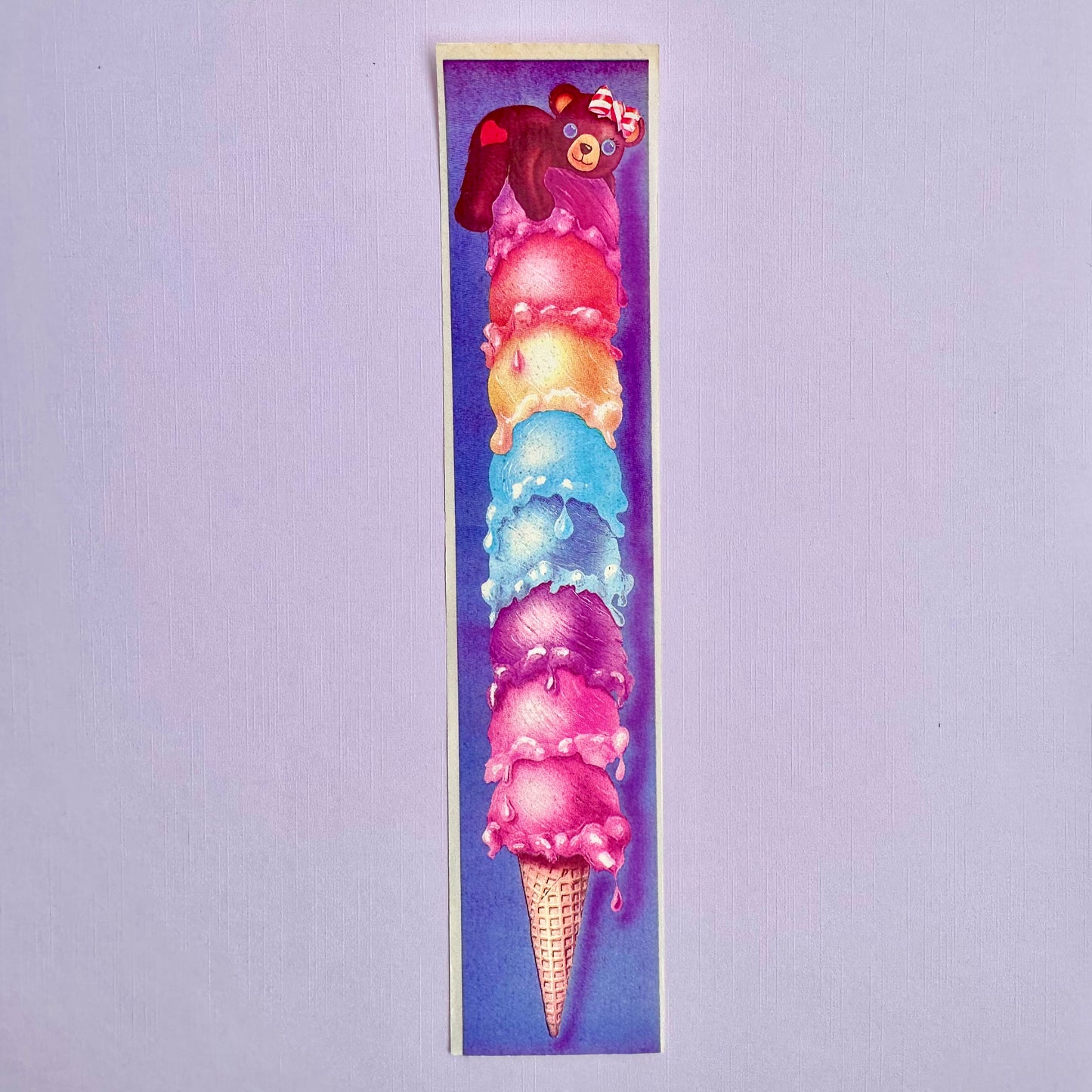 1982 Lisa Frank Bear on Ice Cream Sticker